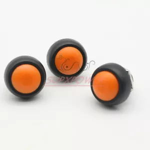 3Pcs orange 12mm Waterproof Momentary ON/OFF Push Button Mini Round Switch - Picture 1 of 3