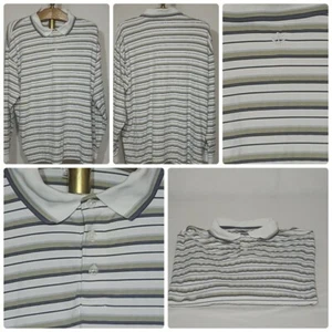 Coolibar Mens Coppitt UPF 50+ Long Sleeve Polo Sz XLarge Striped 95%Nylon - Picture 1 of 8