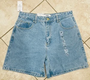 COTTON ON Womens Dad Denim Shorts Swell Blue Finished Size 10 - Picture 1 of 5