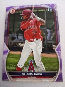 2023 Bowman Nelson Rada Purple Pattern Paper Prospects 1st /199 Angels Non Auto