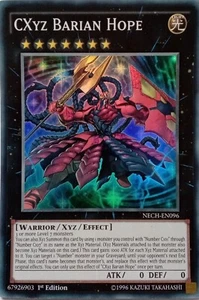 NECH-EN096 CXYZ BARIAN HOPE SUPER RARE 1ST EDITION YuGiOh CARD - Picture 1 of 1