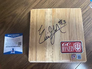 ERIC GORDON SIGNED INDIANA HOOSIERS LOGO FLOOR PIECE BECKETT BAS AUTHENTIC COA - Picture 1 of 2