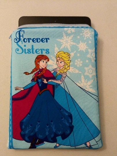 Frozen Elsa Anna Ana zipper fabric mini ipad Kindle case sleeve cover pouch bag - Image 1 of 1