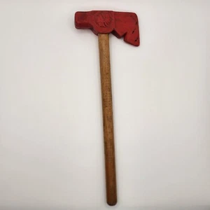AUBURN RUBBER 9" Rubber Tomahawk Hatchet Axe Vintage Toy Wood Handle - Picture 1 of 4