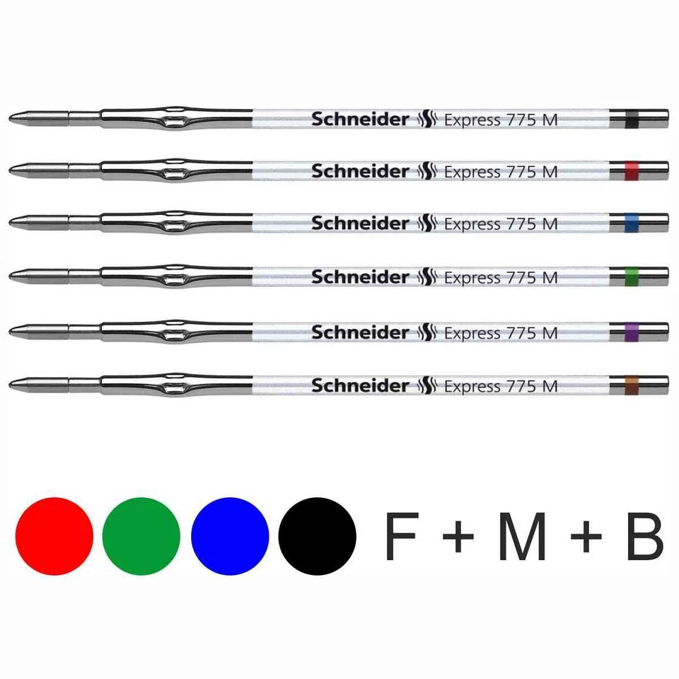 SCHNEIDER Kugelschreibermine EXPRESS 775 F M B schwarz blau rot grün [wählbar] - Bild 1 von 1