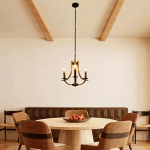 Modern Chandelier Ceiling Light Fixtures 3-Light Chandelier Dining Room /Bedroom - Picture 1 of 23