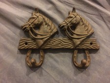 Cast Iron Horsehead Wall Mount Hangers