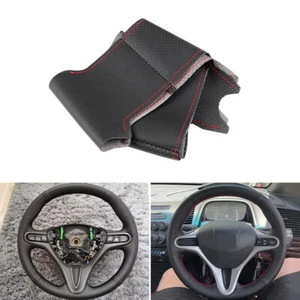 Schwarz-rote Linie Handnähte Leder Lenkradbezug For Honda Civic 8th MK8 05-2011 - Bild 1 von 9