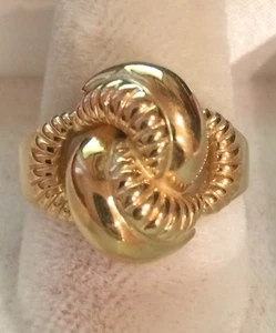 Unique, Solid 18K Yellow Gold, Italy Estate Knot Designers Ring - Foto 1 di 4
