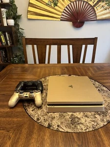 PS4 Pro Slim Gold 1TB And Two Controllers - Picture 1 of 3