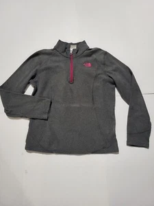 The north face Pullover gray 1/4 zip fleece pullover girls large 14-16 - Picture 1 of 4