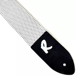 Black Polka Dot Gitarrengurt - Small Polka Dots Gitarrengurt - Black White Polka - Bild 1 von 9