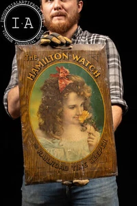 Early 20th Century "Purity" Hamilton Watch Beveled Tin Litho Sign - Picture 1 of 5