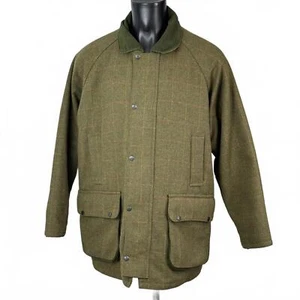 Country Wear English Hunting Classic Tweed Wool Field Jacket Coat Size L / XL - Picture 1 of 13