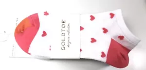 GOLD TOE Designer Kollektion 4er-Pack Socken Größe 6-9 Herzen/Streifen/Massiv Einzelhandel $ 20 - Bild 1 von 3