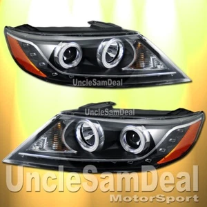 X-BRIGHT HALO RIMS R8 LED STRIPE CLEAR PROJECTOR HEADLIGHTS BLACK FOR SORENTO - Bild 1 von 2