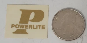 Old school NOS Powerlite bmx bike decal sticker handlebar seat post frame GOLD - Picture 1 of 1