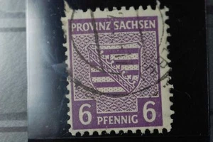 K All. Besetzung SBZ Provinz Sachsen 69XAa gest., akt. Kurzbef. Postmeistertr. - Picture 1 of 2