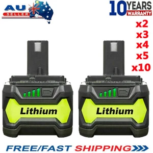18V P108 Lithium Battery for Ryobi 6.0Ah 5.0Ah ONE+ PLUS RB18L50 RB18L60 P104 AU - Picture 1 of 16