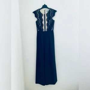 ANTONIO MELANI Black V-neck Sleeveless Jumpsuit Size 2 - Picture 1 of 12