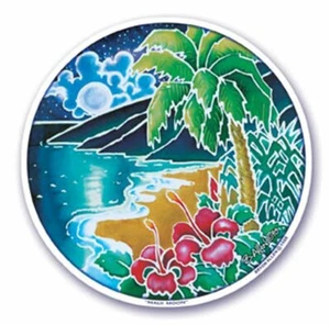 Mandala Arts Window Sticker Double Sided: Maui Moon 11.7cm - Picture 1 of 1