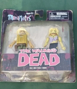 The Walking Dead Minimates Series 1 Winter Coat Dale And Female Zombie - Picture 1 of 3