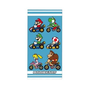 Mario Kart Towel 100% Cotton Race Gaming Fans Beach Bath Pool 70cm x 140cm - Picture 1 of 1