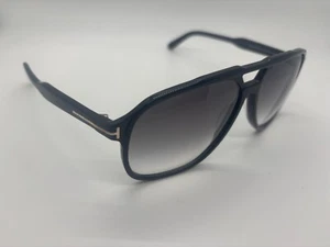 NEW Tom Ford Raoul TF753 01B Black Aviator Sunglasses 62-14-140mm NO CASE - Picture 1 of 5