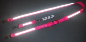 Nylon Radio Strap & Anti Sway Strap - HOT PINK Silver Reflective REGULAR length - Picture 1 of 4