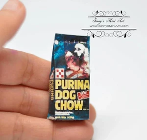 1:12 Dollhouse Miniature Lg. Dog Bag Chow/ Miniature Dog Bag Food HRM 57037 - Picture 1 of 3