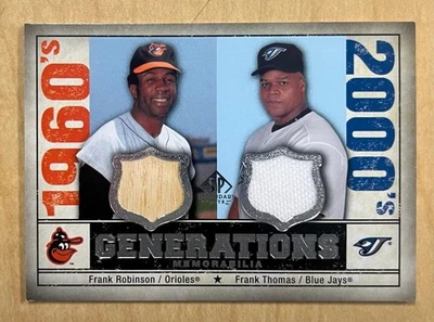 Bate doble jersey Frank Robinson Frank Thomas 2008 SP Legendary Cuts Generations Foto 1 de 2