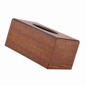 Rectangular Tissue Box Natural Wood Paper Rack For Living Room - Picture 1 of 22