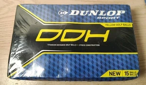 Dunlop Sport DDH Titanium Distanz Golfbälle gelb 15 Stück neu versiegelter Karton - Bild 1 von 2