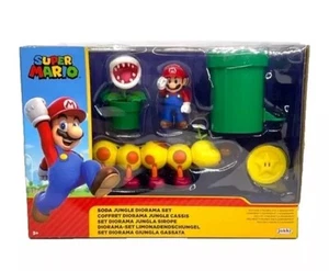 Super Mario Soda Jungle Diorama Set Wiggler StarCoin Piranha Pflanze 2 Zubehörteile - Bild 1 von 3