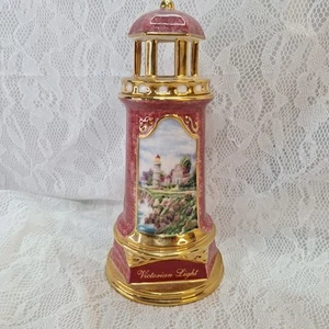 Vintage Thomas Kinkade 2004 Arbeitsleuchte "Victorian Light" Porzellan Leuchtturm - Bild 1 von 11
