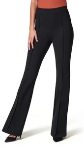 Spanx PerfectFit Black Ponte High Rise Flare Pants Petite Small Black - Picture 1 of 9