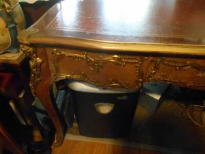 Antique Platt Desk French Louis XV Style Gilt-Bronze-Mounted - Picture 1 of 12