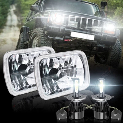 For Freightliner FL50 FL60 FL70 FL80 MT35 MT45 7x6''5x7 LED Headlight DRL Hi-Lo - Image 1 of 4