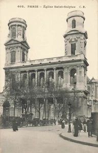 Postcard Paris France Church of Saint-Sulpice - Bild 1 von 2