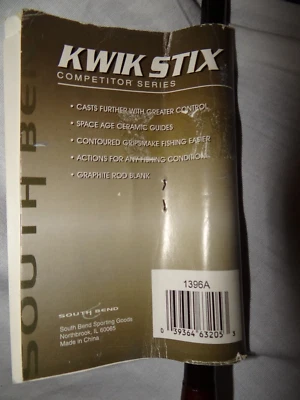 South Bend Casting Rod KWIK STIX 1396A 7' Medium Heavy 1pc Fish Fishing - Image 1 of 4