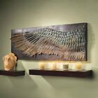 36.5" Wing of Icarus Sculptural Metal Wall Relief Frieze Replica Reproduction