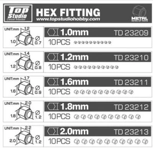 Td23209 - 1.0mm Metal Hex Fitting - Picture 1 of 1