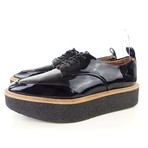 ZARA Plateau Schnürschuh Flatline Schwarz Lack Gr. 38 - Bild 1 von 5