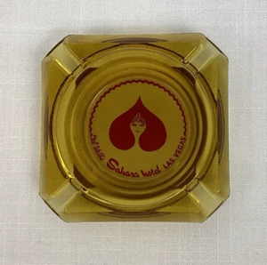 Vintage Del Webb's Sahara Hotel Las Vegas Casino Glass Ashtray - Picture 1 of 6