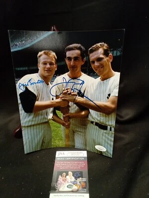 Jim Bouton & Joe Pepitone Signed 8x10 Photo JSA  -1 # - Image 1 of 4