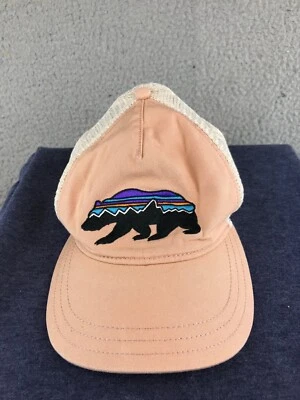 Sombrero Patagonia Logo Oso Snapback Malla Ajustable Espalda Talla Única Todo Melocotón Foto 1 de 4