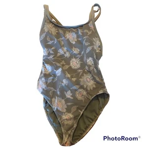 Carve Designs One Piece Swimsuit Women’s XS Moss Haku Green Floral Cross Back - Picture 1 of 10