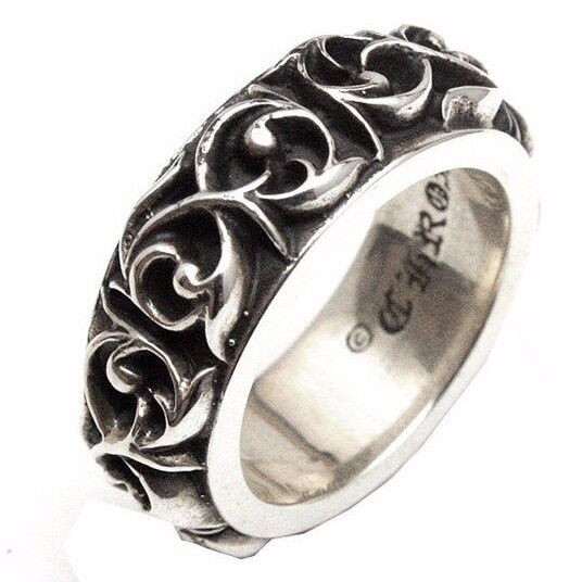 Chrome Hearts Band Rings without Stone Sterling Silver Fine Chrome Hearts Band Rings without Stone Sterling Silver Fine