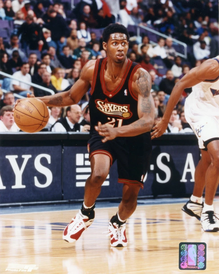 Foto de baloncesto Larry Hughes Philadelphia 76'ers 8x10 Foto 1 de 1