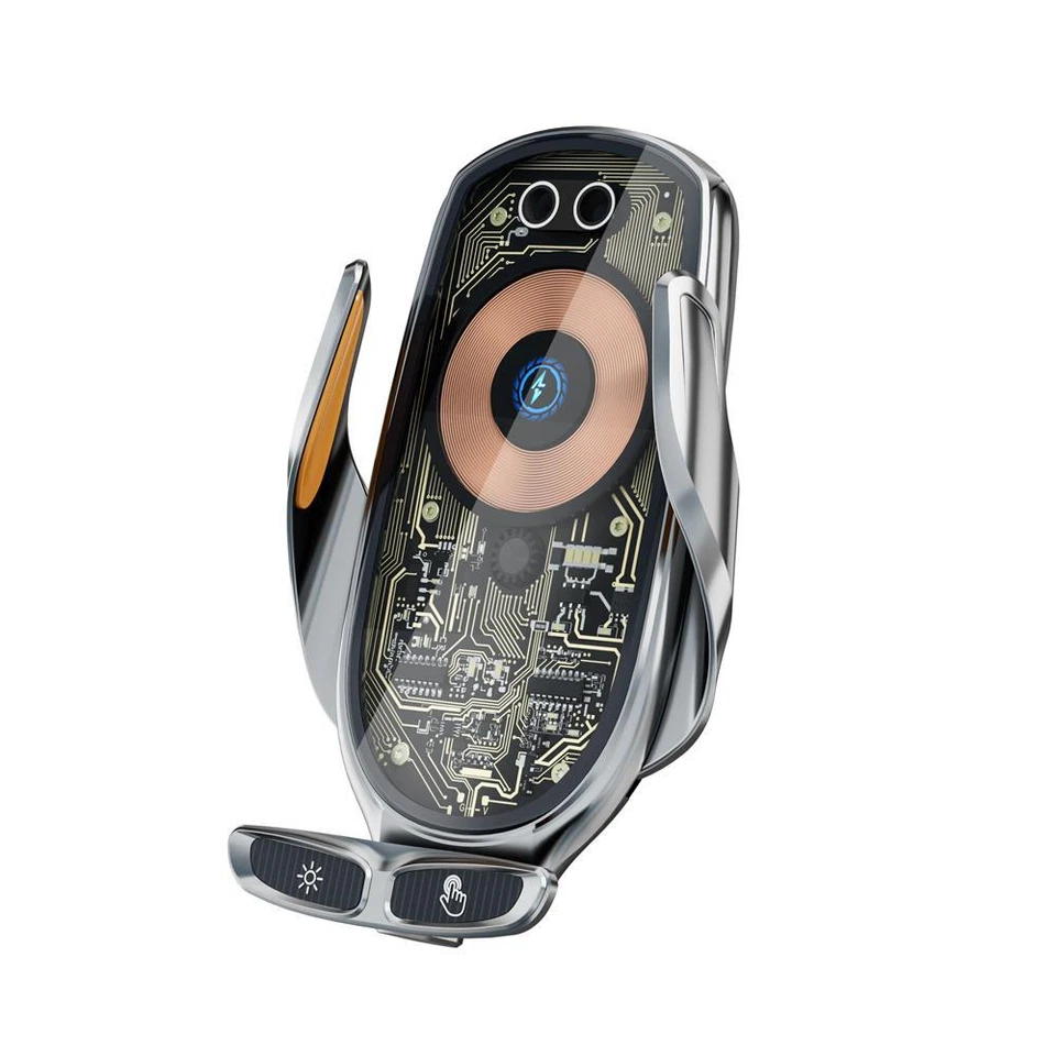 66W Fast Wireless Charging Car Charger Mount Automatic Clamping Car Phone Holder - Image 1 of 4